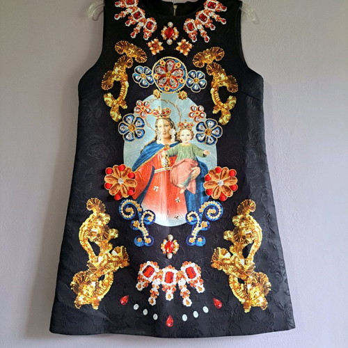 Impressive dress with beads and pearls new, size L