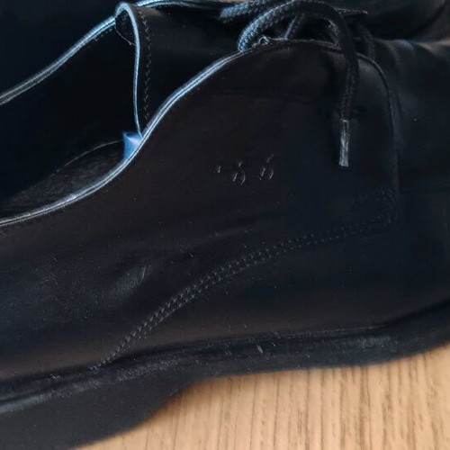 Daniano Daniani black men's leather shoe size 44 like new