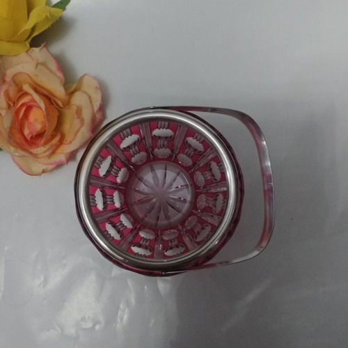 Val Saint Lambert Art Deco ice bucket used, lead crystal 1930s-50s