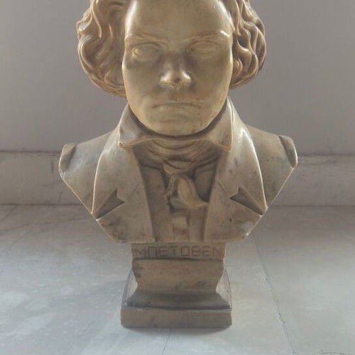 Beethoven bust used, made of stone material, height 30 cm
