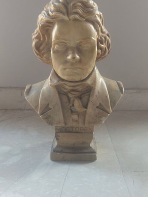 Beethoven bust used, made of stone material, height 30 cm