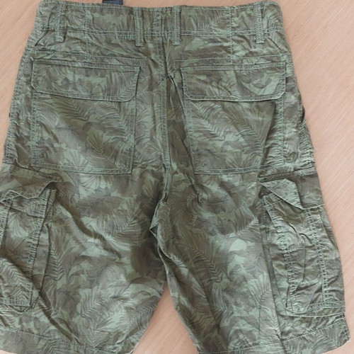 Cargo shorts L.O.G.G. khaki with palm print, like new, size 12 years