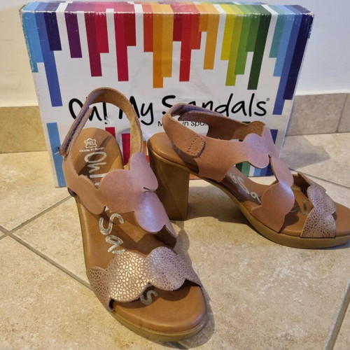 Oh My Sandals leather sandals like new, size 37, beige
