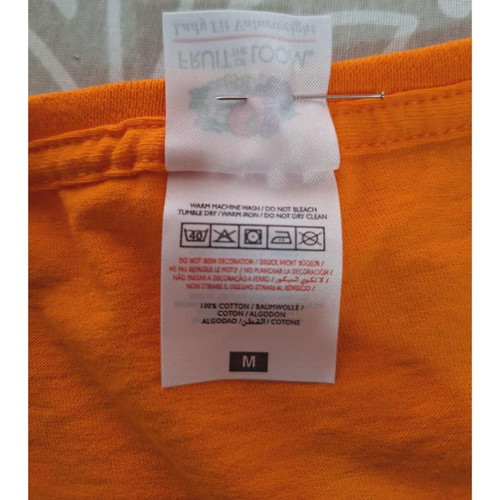 Fruit of the Loom Africana Handmade T-shirt new, colorful orange