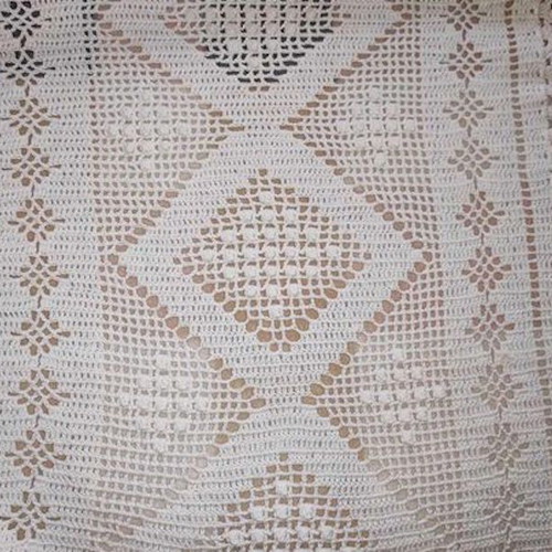 Handmade knitted bridal blankets used, set of 2 with free pillow cover