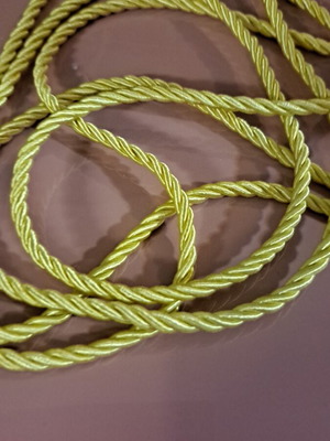 Yellow cord 3 meters 3-strand new 5mm