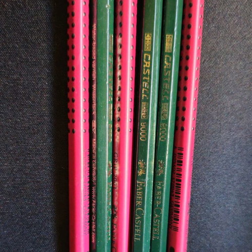Faber Castell pencils used, set of 6 pieces