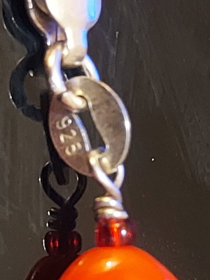 Silver bracelet like new, red