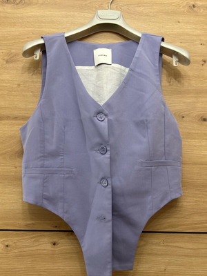 Lumina purple lilac set with wide leg pants and vest like new