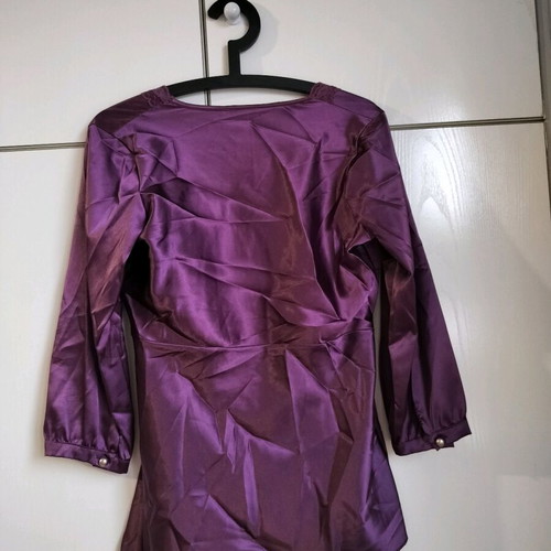 Women's satin blouse purple like new, size L
