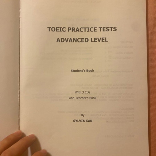Toeic Practice Tests and CD Advanced Level used Sylvia Kar