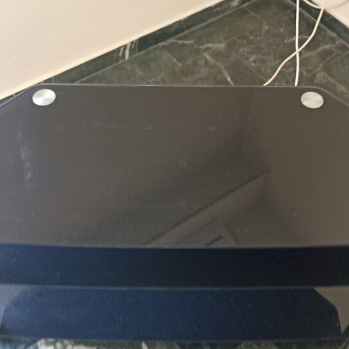 Glass TV stand in black, like new