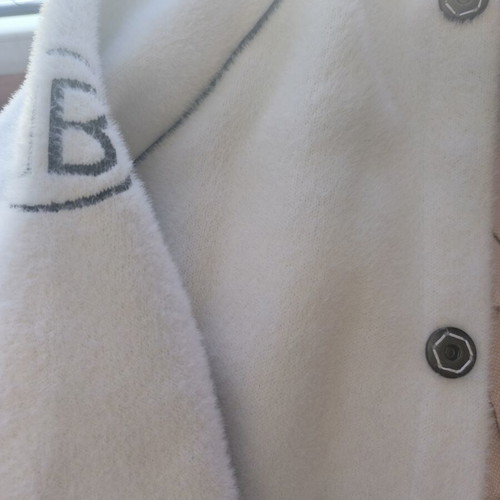 Balenciaga cashmere coat new, white, size M