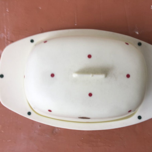 Plastic butter dish vintage with clean base without scratches