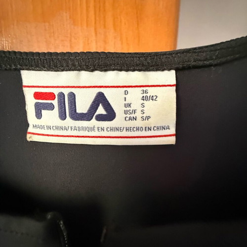 Fila women's sports shirt like new, black, size S