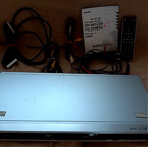 TOSHIBA SD-360ESE DVD Player με manual,  τηλεχειριστηριο και καλωδια.