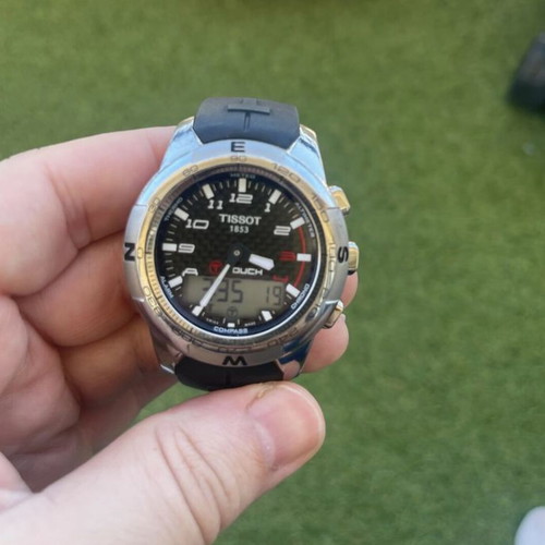 Tissot T-Touch II watch like new, silver, multifunctional