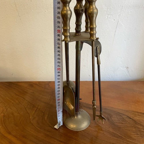 Brass fireplace set used, vintage collectible