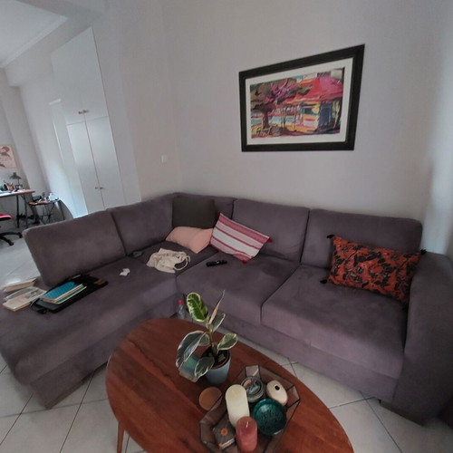 Handmade corner sofa like new, 2.70m x 2m x 80cm, Greek craftsmanship