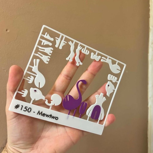 Mewtwo Kit Card 3D printed model