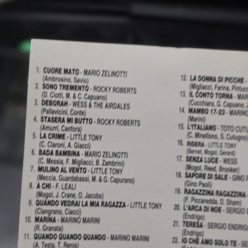 Ciao CD used, unforgettable Italian pop hits 1992