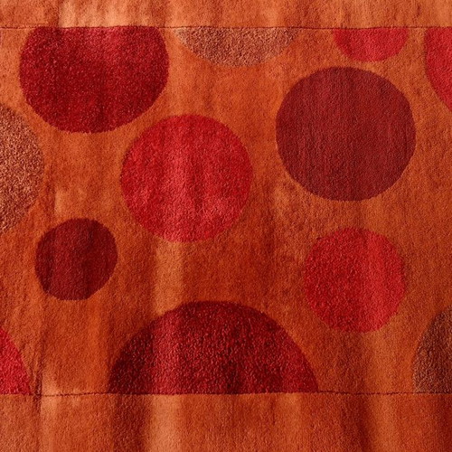 Royal Carpet wool rug used with modern geometric circle design