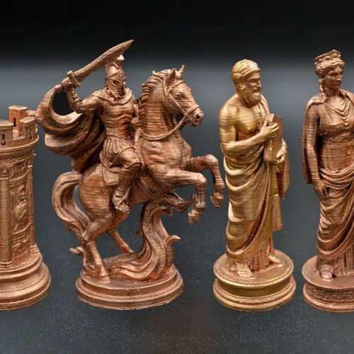 Thematic chess set Ancient Spartans & Persians 3D printed, like new