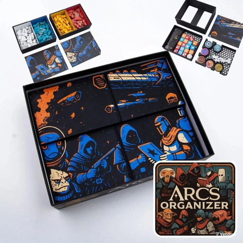 Arcs Board Game Organizer new, fits sleeved cards