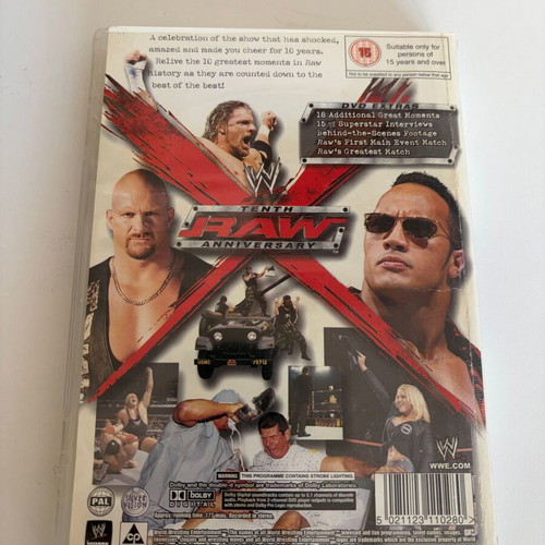 WWE 10th Anniversary RAW 2003 Silver Vision DVD used, good condition