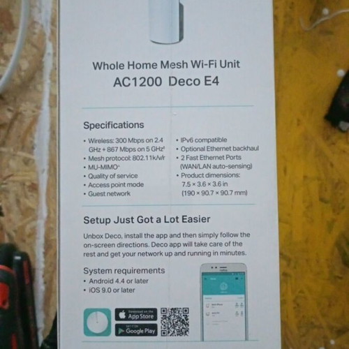 Tp-Link Deco E4 AC1200 new mesh Wi-Fi unit
