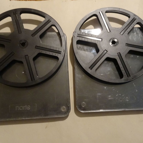 Super 8mm reels used, two 800ft Noris brand in original boxes