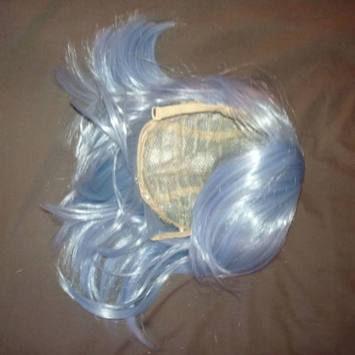 Anime wig and hair accessories new, asymmetrical short bob with bangs