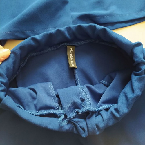 Set jacket and trousers like new from thin fabric blue