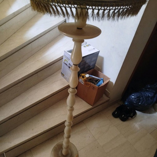 Vintage alabaster floor lamp used, 1960s–70s