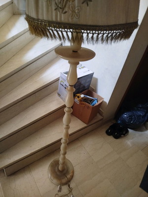 Vintage alabaster floor lamp used, 1960s–70s