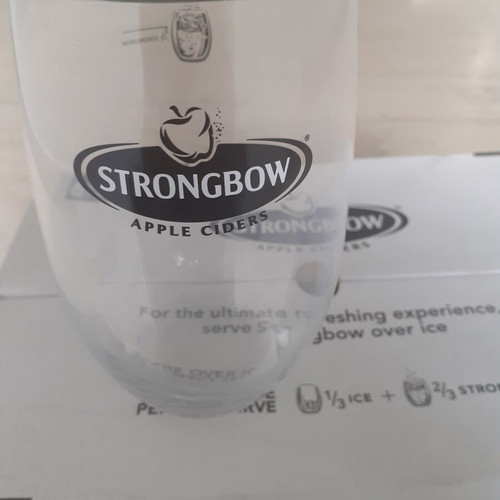 Strongbow beer glasses set of 6 new, 500ml