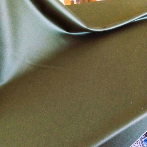 Luciano Soprani 100% wool fabric new, dark warm green