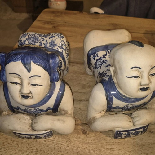 Porcelain decorations like new, pack of 2, Chinese