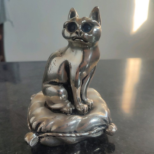 Vintage silver cat used
