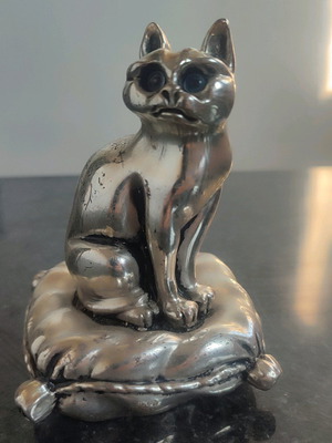 Vintage silver cat used
