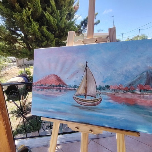 Oil Painting Landscape on Canvas 40 x 70 new