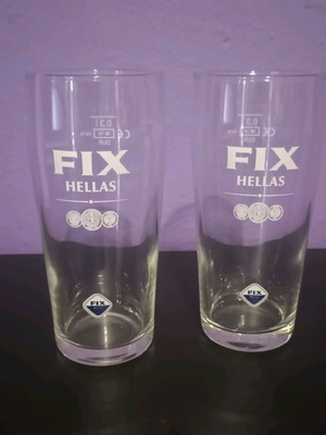 Fix beer glasses 0.3lt set of 2 brand new unused