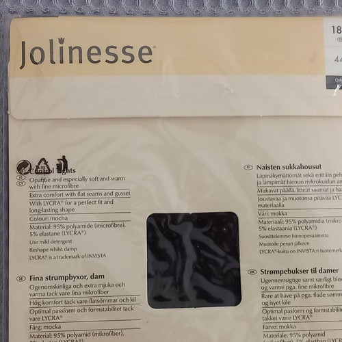 Jolinesse 40 den tights new, pack of 2 in black and beige