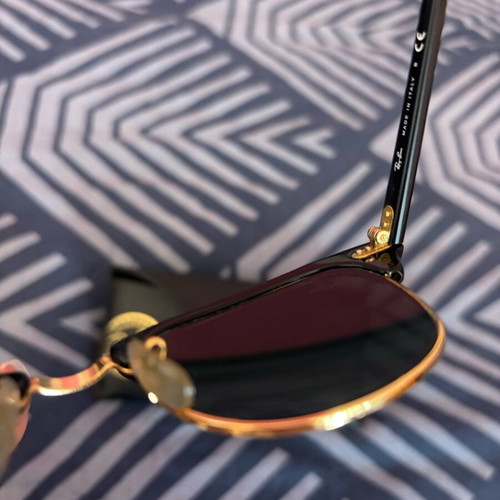 Ray-Ban sunglasses used, black and gold