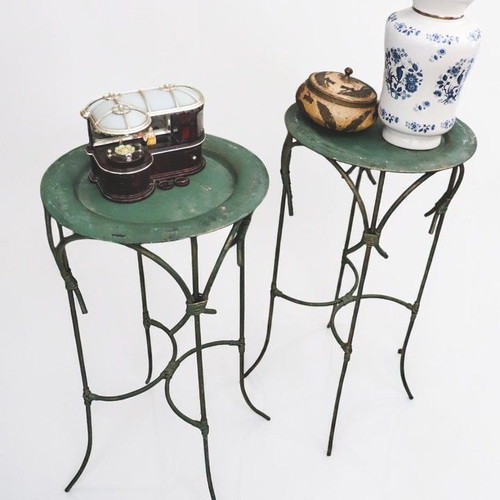 Metal plant stands set used, vintage style