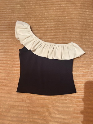 H&M Top γυναικείο σαν καινούργιο, μαύρο και άσπρο, μέγεθος small