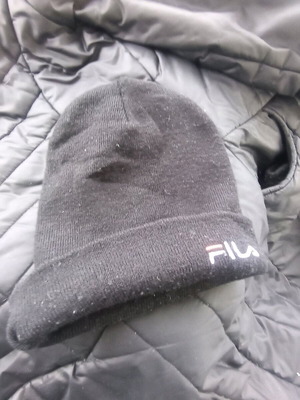Fila πλεκτό μαύρο σκουφάκι μεταχειρισμένο