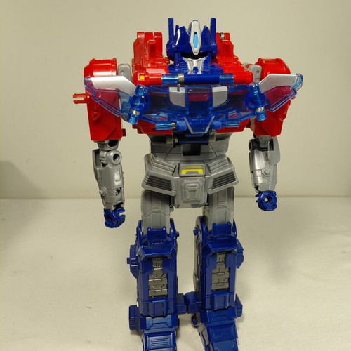 Transformers One Power Flip Optimus Prime Hasbro used, missing parts, light works