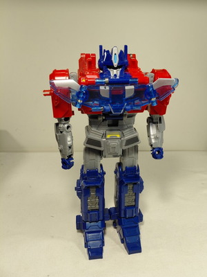 Transformers One Power Flip Optimus Prime Hasbro used, missing parts, light works