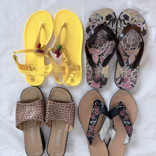 Sandals size 36, set of 4, multicolored